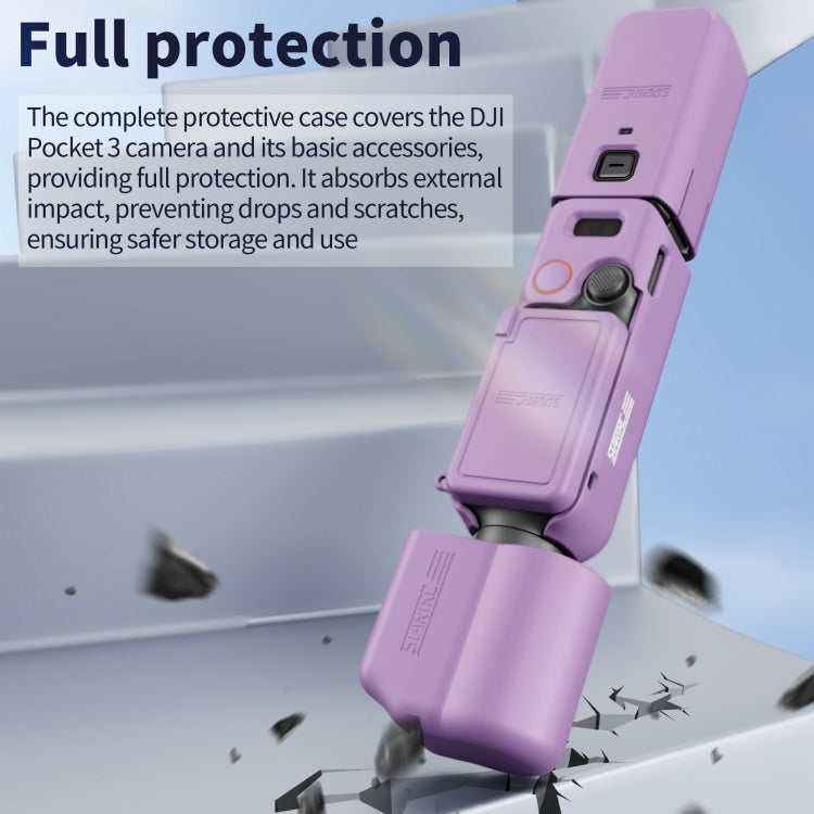 For DJI OSMO Pocket 3 STARTRC 5 in 1 Body Lens Handle Screen Silicone TPU Case (Black) - free shipping - PMC TechLife - Order now!