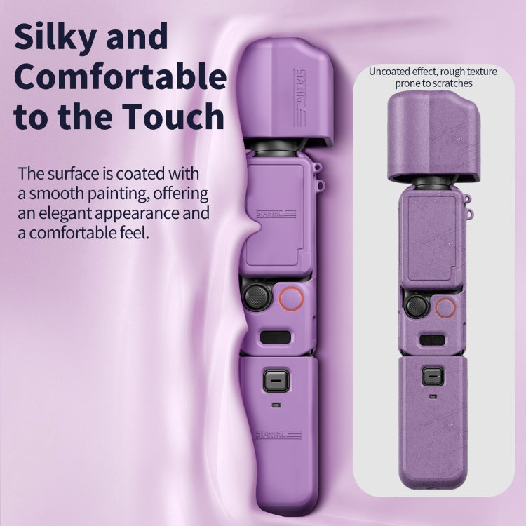 For DJI OSMO Pocket 3 STARTRC 5 in 1 Body Lens Handle Screen Silicone TPU Case (Purple) - free shipping - PMC TechLife - Order now!