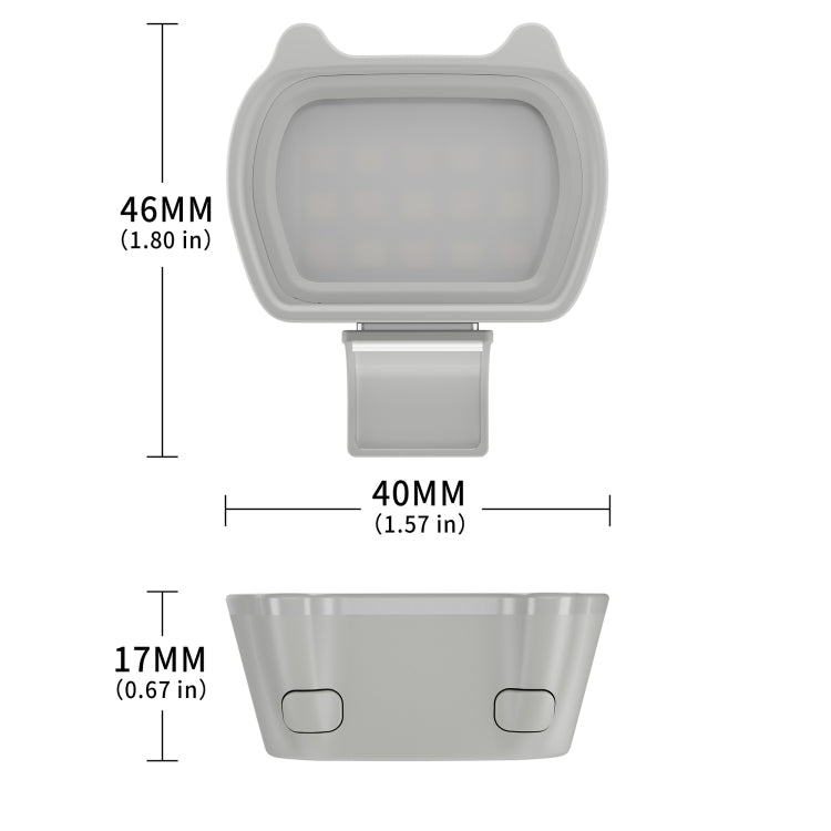 STARTRC Multi-functional Universal Cat-ears Magnetic Fill Light Beauty Selfie Light for DJI OM6/OM SE/OM 5/OM4 SE(Grey) -  by STARTRC | Online Shopping South Africa | PMC TechLife | Buy Now Pay Later Mobicred