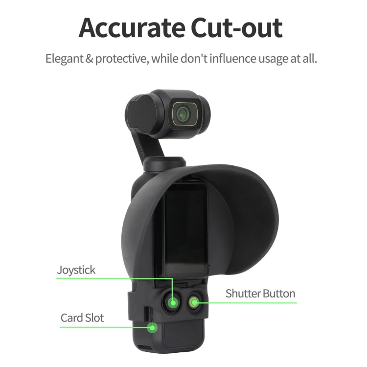 For DJI OSMO Pocket 3 Sunnylife Sunshade Screen Protective Cover Hood (Black) - free shipping - PMC TechLife - Order now!