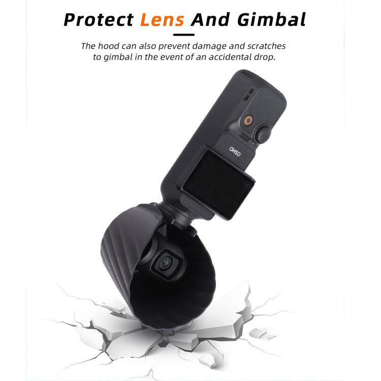 For DJI OSMO Pocket 3 Sunnylife Sunshade Lens Protective Cover Hood (Black) - Lens Accessories by Sunnylife | Online Shopping South Africa | PMC TechLife | Buy Now Pay Later Mobicred