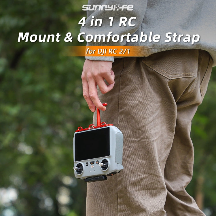 For DJI RC 2 / 1 Sunnylife ZJ764 Controller Handle Waist Support Tabletop Mount Neck Strap Hook Hanger Bracket (Red) - free shipping - PMC TechLife - Order now!