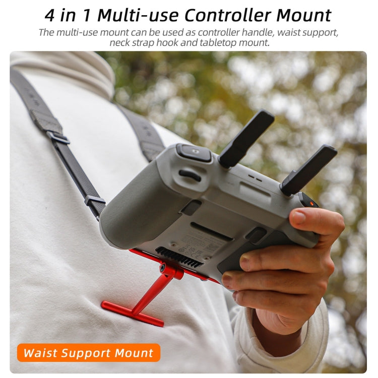 For DJI RC 2 / 1 Sunnylife ZJ764 Controller Handle Waist Support Tabletop Mount Neck Strap Hook Hanger Bracket (Red) - free shipping - PMC TechLife - Order now!