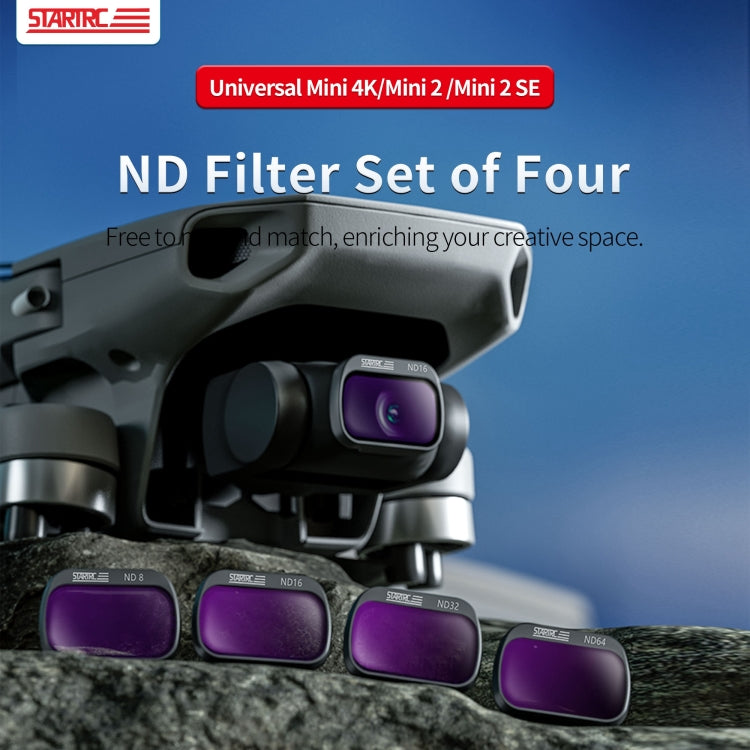 For DJI Mini 4K / Mini 2 SE / Mini 2 STARTRC 4 in 1 ND8 ND16 ND32 ND64 Lens Filter - free shipping - PMC TechLife - Order now!