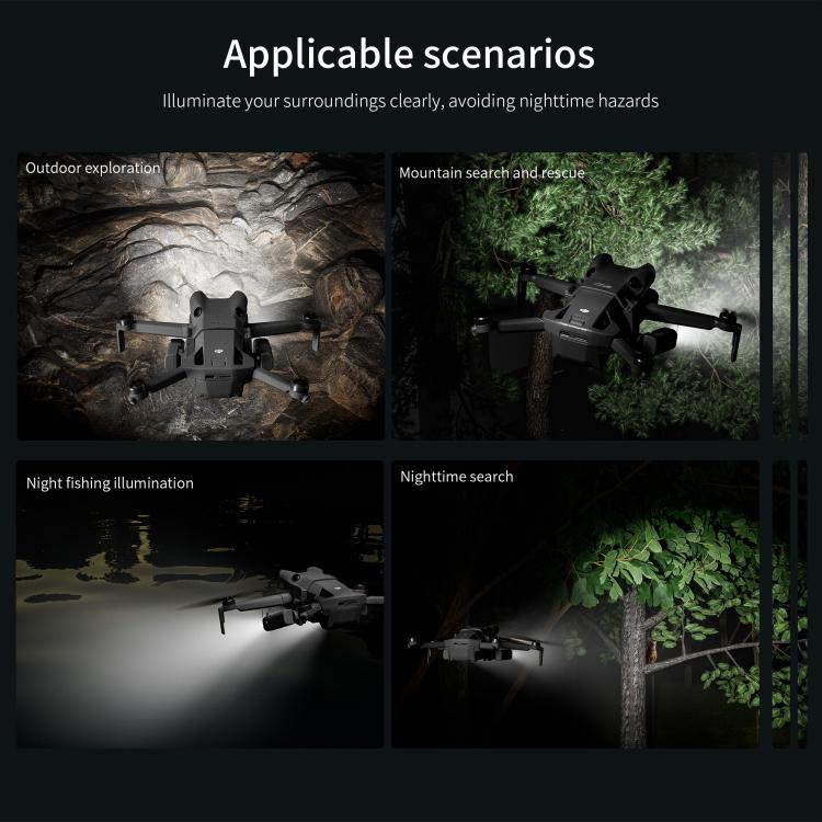For DJI Mini 4 Pro STARTRC Night Navigation Searchlight LED Flashlight Rechargeable Refill Lighting Signal Light (Grey) - free shipping - PMC TechLife - Order now!