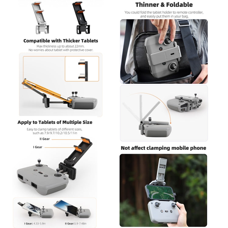 Sunnylife Remote Controller Tablet Holder Stand For DJI RC-N3 / RC-N2 / RC-N1 (Grey) - free shipping - PMC TechLife - Order now!