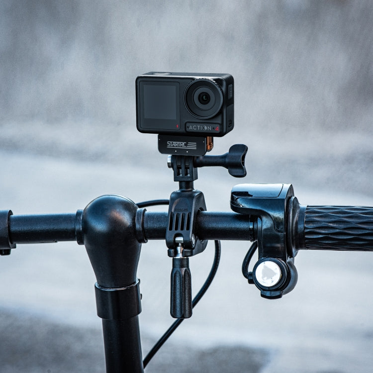 For DJI Osmo Action 5 Pro / 4 / 3 STARTRC Metal Quick Adapter Magnetic Foldable Extension Bracket (Black+Orange) - free shipping - PMC TechLife - Order now!