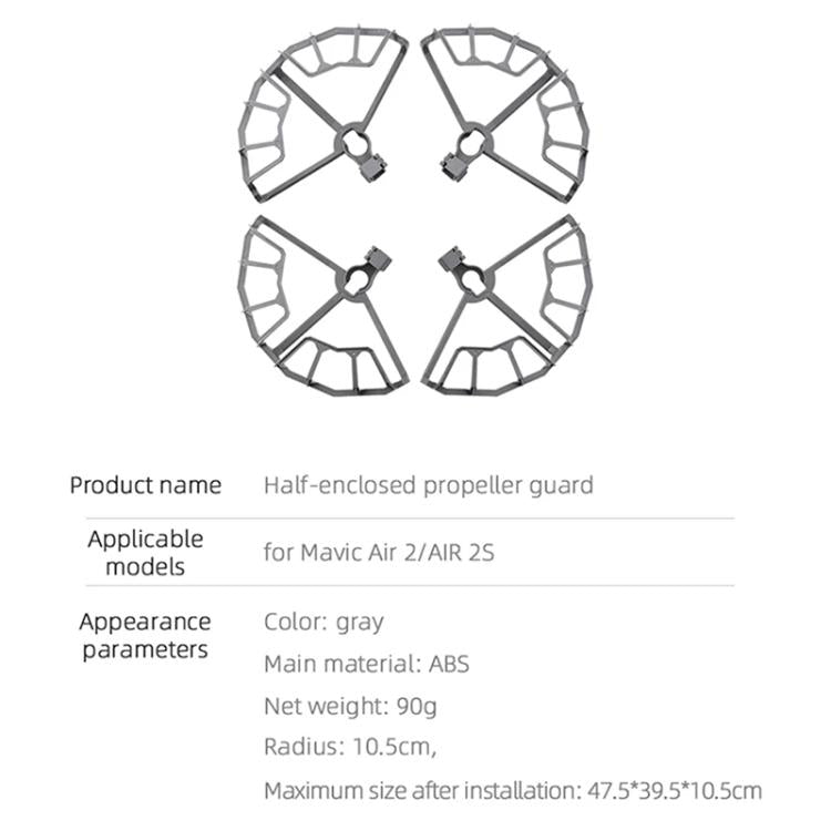 For DJI Air 2S / Mavic Air 2 BRDRC Drone Propeller Protective Guard Anti-collision Ring (Grey) - free shipping - PMC TechLife - Order now!