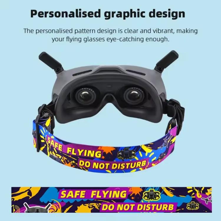 BRDRC Colorful Graffiti Headband Fixed Strap For DJI Aavta Goggles 2 / FPV Goggles V2 - free shipping - PMC TechLife - Order now!
