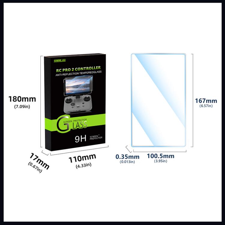 STARTRC HD AR Tempered Glass Film for DJI Mavic 4 Pro / RC Pro 2 (Transparent) - free shipping - PMC TechLife - Order now!