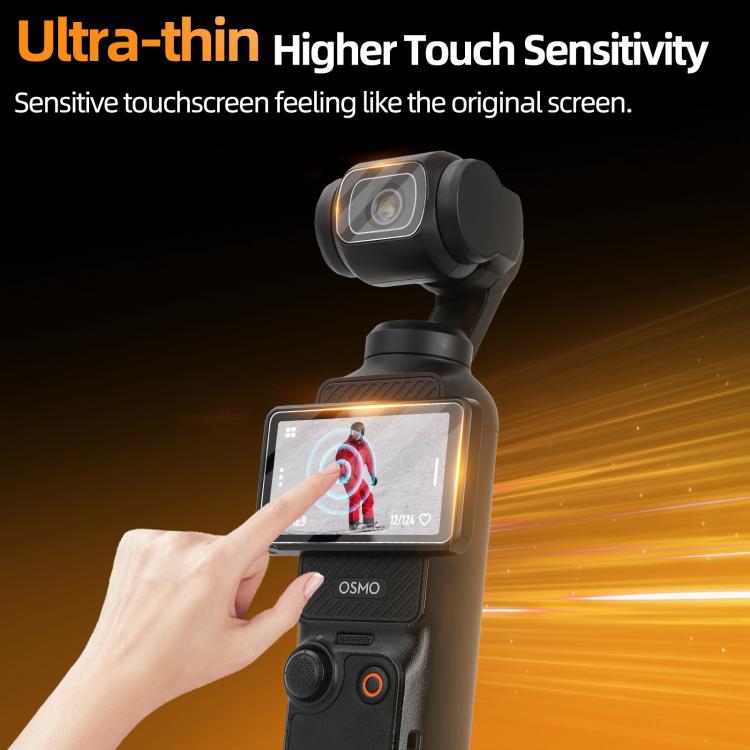 For DJI Osmo Pocket 3 Sunnylife Lens Screen Protector AR Anti-reflection Tempered Glass Film with Film Locator - free shipping - PMC TechLife - Order now!