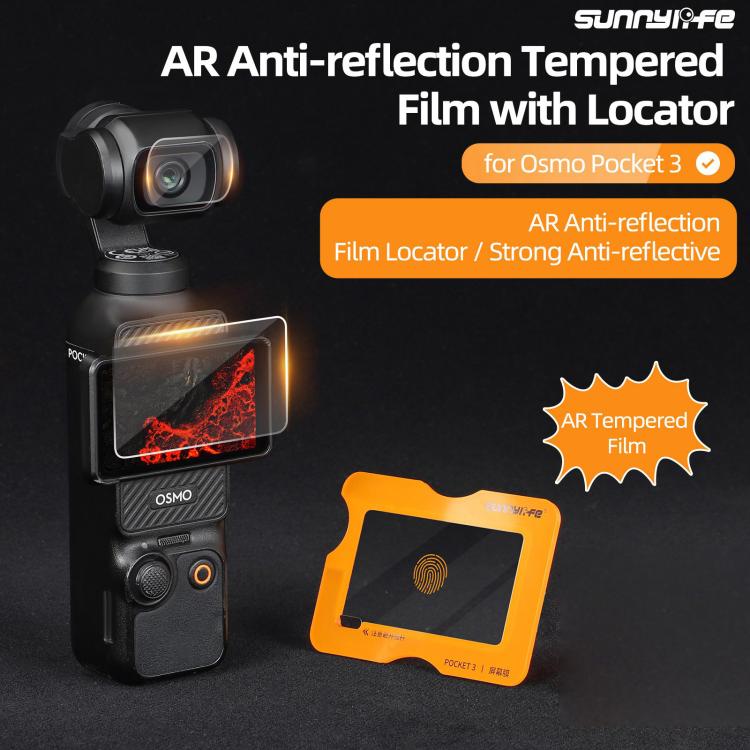 For DJI Osmo Pocket 3 Sunnylife Screen Protector AR Anti-reflection Tempered Glass Film with Film Locator - free shipping - PMC TechLife - Order now!