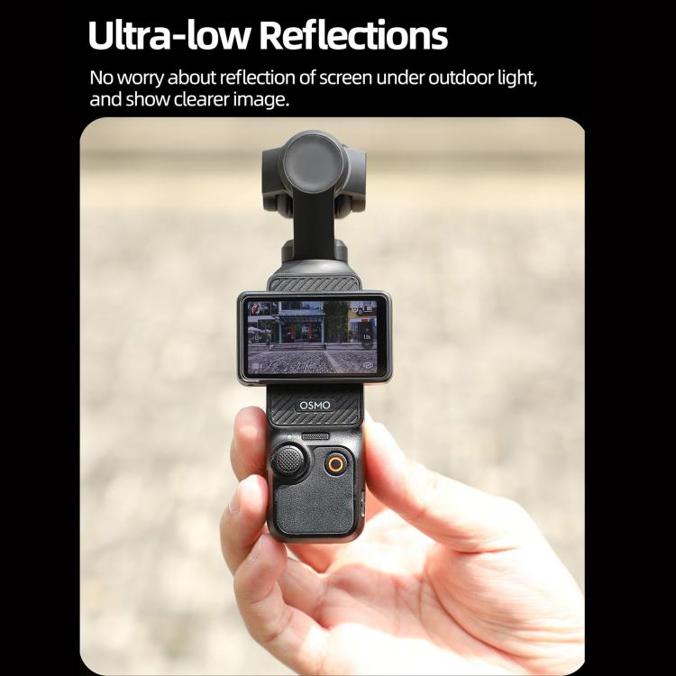 For DJI Osmo Pocket 3 Sunnylife Screen Protector AR Anti-reflection Tempered Glass Film with Film Locator - free shipping - PMC TechLife - Order now!