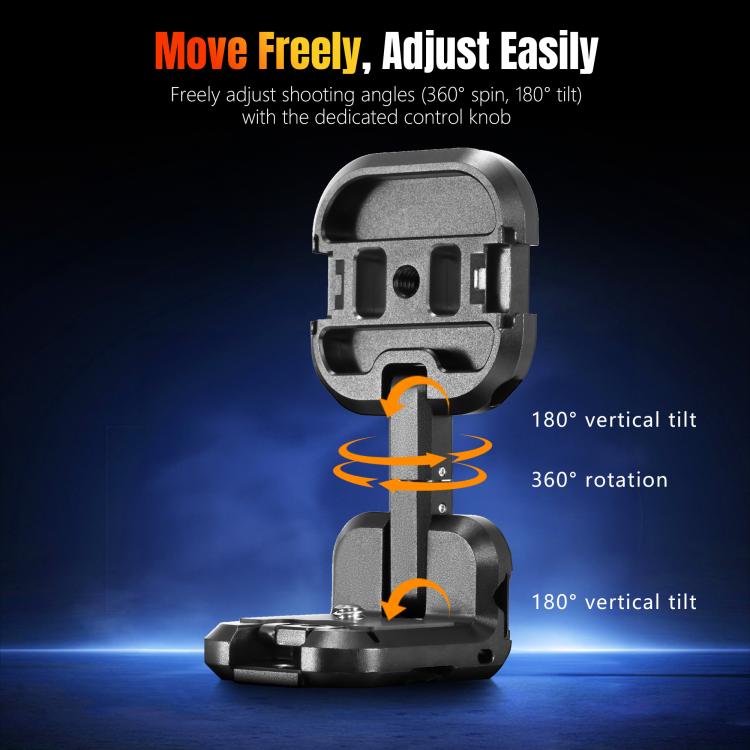 For DJI Osmo Pocket 3 STARTRC Metal L-shaped Expansion Bracket (Black) - free shipping - PMC TechLife - Order now!