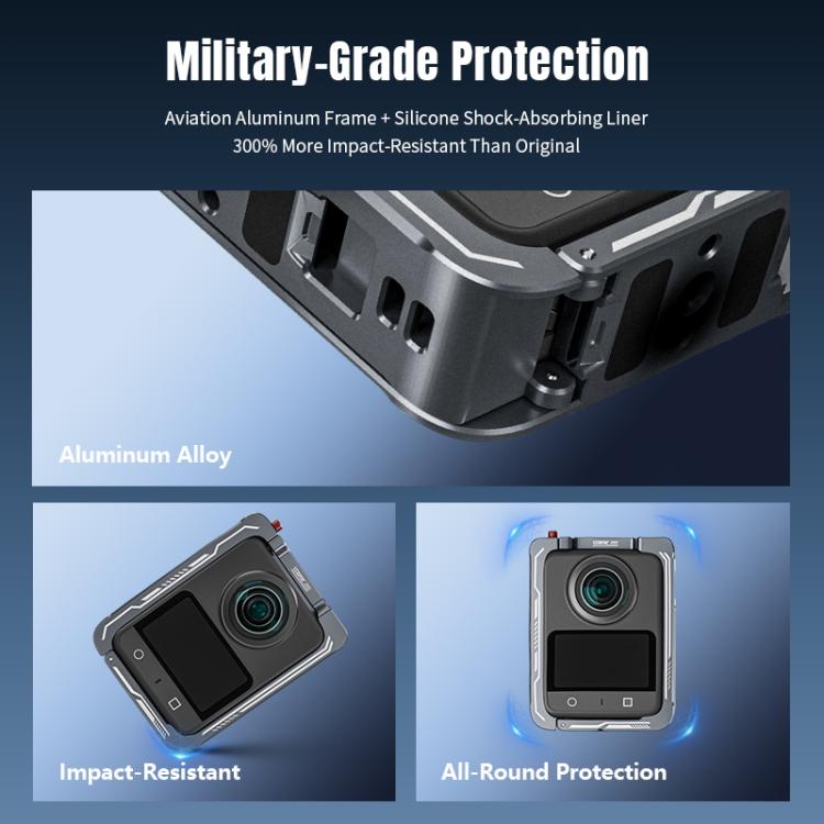 For DJI Osmo 360 STARTRC Metal Cage Frame with Cold Shoe (Grey) - free shipping - PMC TechLife - Order now!