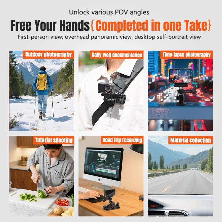 STARTRC Magnetic  Backpack Clip Mount for DJI Osmo 360 / GoPro Action Cameras (Black) - free shipping - PMC TechLife - Order now!