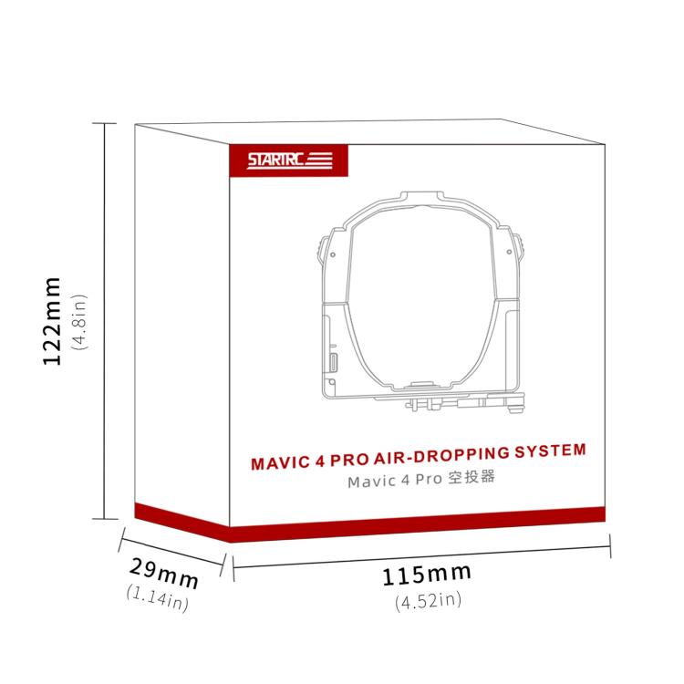 For DJI Mavic 4 Pro STARTRC Air-Dropping System Thrower Parabolic with Expansion Bracket (Black) - free shipping - PMC TechLife - Order now!