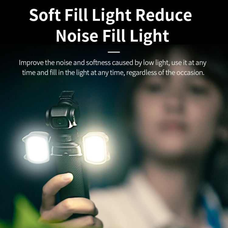 For DJI Pocket 3 STARTRC Cat-ears Magnetic Fill Light  with Holder Clip Kit (Grey) - free shipping - PMC TechLife - Order now!