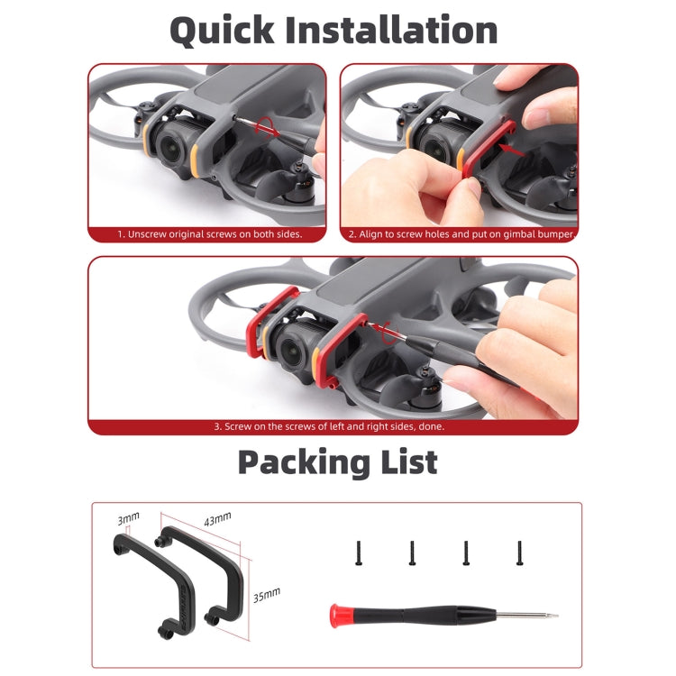 For DJI Avata 2 Sunnylife Gimbal Aluminum Anti-collision Bumper (Red) - Other by Sunnylife | Online Shopping South Africa | PMC TechLife | Buy Now Pay Later Mobicred