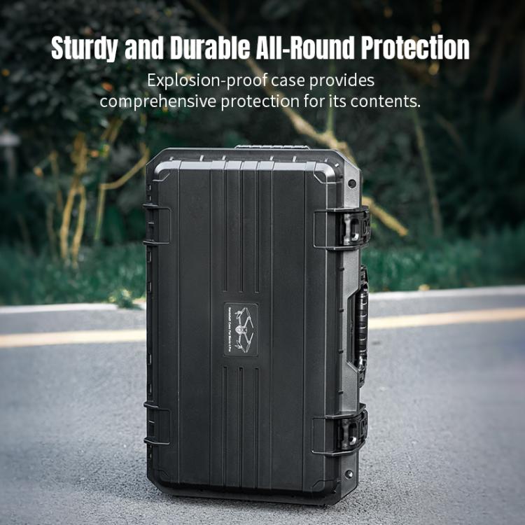 Portable Box Sealed Waterproof Trolley Suitcase For DJI Mavic 4 Pro / Mavic 3 / Air 3 (Black) - free shipping - PMC TechLife - Order now!
