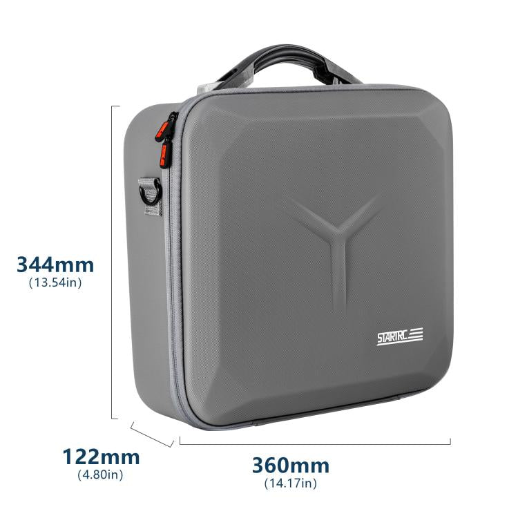 For DJI Mavic 4 Pro / RC 2 STARTRC Shoulder PU Storage Bag Handbag (Grey) - free shipping - PMC TechLife - Order now!