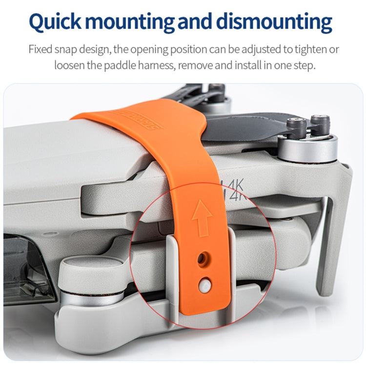 STARTRC Propellers Holder Guard Prop Blade Stabilizer for DJI Mini 4K / Mini 2 SE / Mini (Gray-orange) - Mount & Holder by STARTRC | Online Shopping South Africa | PMC TechLife | Buy Now Pay Later Mobicred