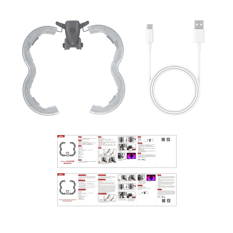 For DJI Avata 2 STARTRC Drone LED Propeller Protective Guard Anti-collision Ring (Transparent) - free shipping - PMC TechLife - Order now!