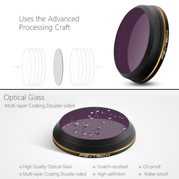 PGYTECH X4S-HD ND16 Gold-edge Lens Filter for DJI Inspire 2 / X4S Gimbal Camera Drone Accessories -  by PGYTECH | Online Shopping South Africa | PMC TechLife | Buy Now Pay Later Mobicred