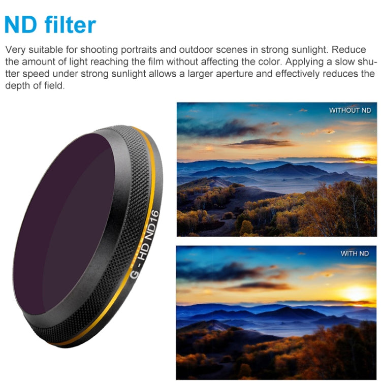 PGYTECH X4S-HD ND16 Gold-edge Lens Filter for DJI Inspire 2 / X4S Gimbal Camera Drone Accessories -  by PGYTECH | Online Shopping South Africa | PMC TechLife | Buy Now Pay Later Mobicred
