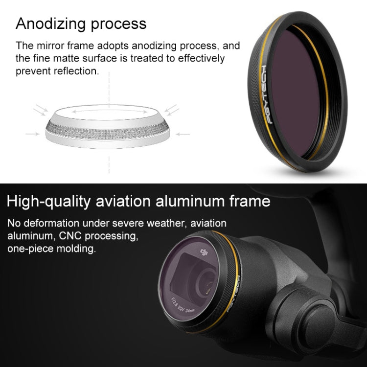 PGYTECH X4S-HD ND64 Gold-edge Lens Filter for DJI Inspire 2 / X4S Gimbal Camera Drone Accessories -  by PGYTECH | Online Shopping South Africa | PMC TechLife | Buy Now Pay Later Mobicred
