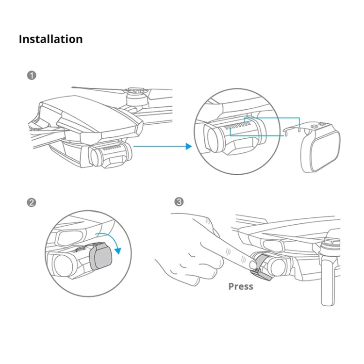 4 PCS PGYTECH P-12A-019 ND8 / 16 / 32 / 64 Dimming Lens Filter Set for DJI Mavic Mini Drone Accessories - free shipping - PMC TechLife - Order now!