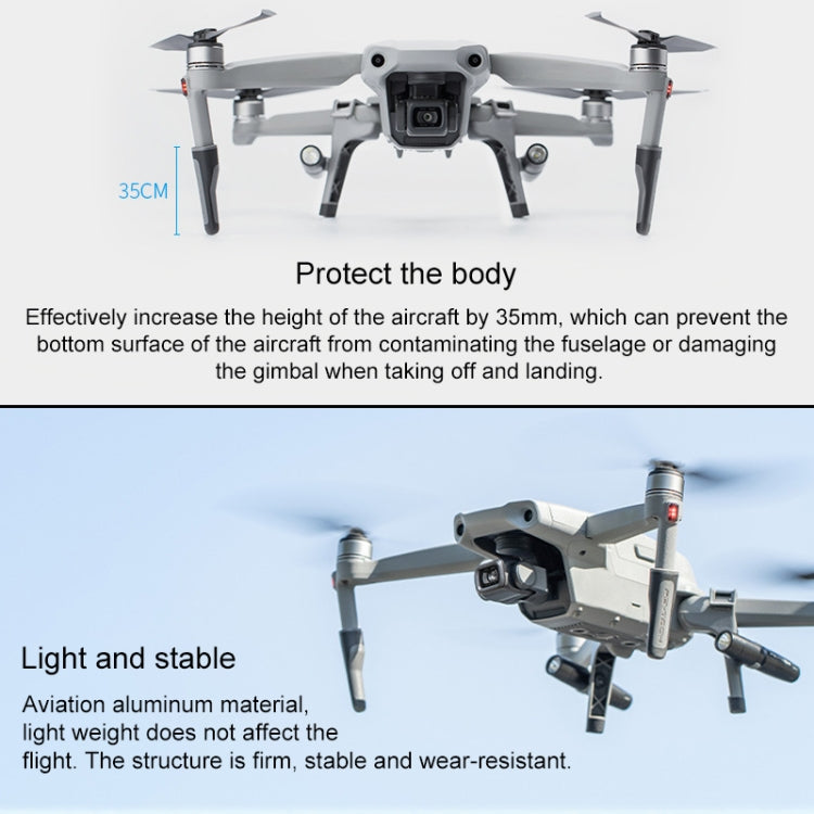 PGYTECH P-16A-038 Portable Heightened Landing Gear Extensions Rack LED Headlamp Set for DJI Mavic Air 2 - free shipping - PMC TechLife - Order now!