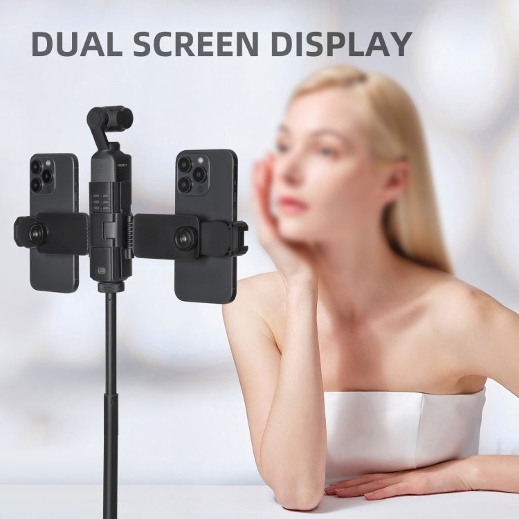 For DJI OSMO Pocket 3 Sunnylife ZJ756 Expanded Dual Phone Clamp Holder (Black) - free shipping - PMC TechLife - Order now!