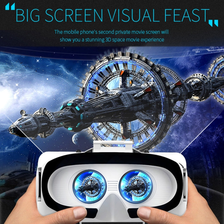 VR SHINECON G06E Virtual Reality 3D Video Glasses Suitable for 4.7 inch - 6.1 inch Smartphone with Headset (White) - VR Headset by PMC TechLife | Online Shopping South Africa | PMC TechLife