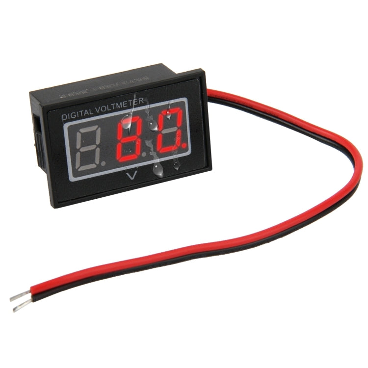 V40D 2 Wires Red Light Display Mini Waterproof IPX4 Digital Voltage Meter, Measure Voltage: DC 15-120V - Current & Voltage Tester by PMC TechLife | Online Shopping South Africa | PMC TechLife | Buy Now Pay Later Mobicred