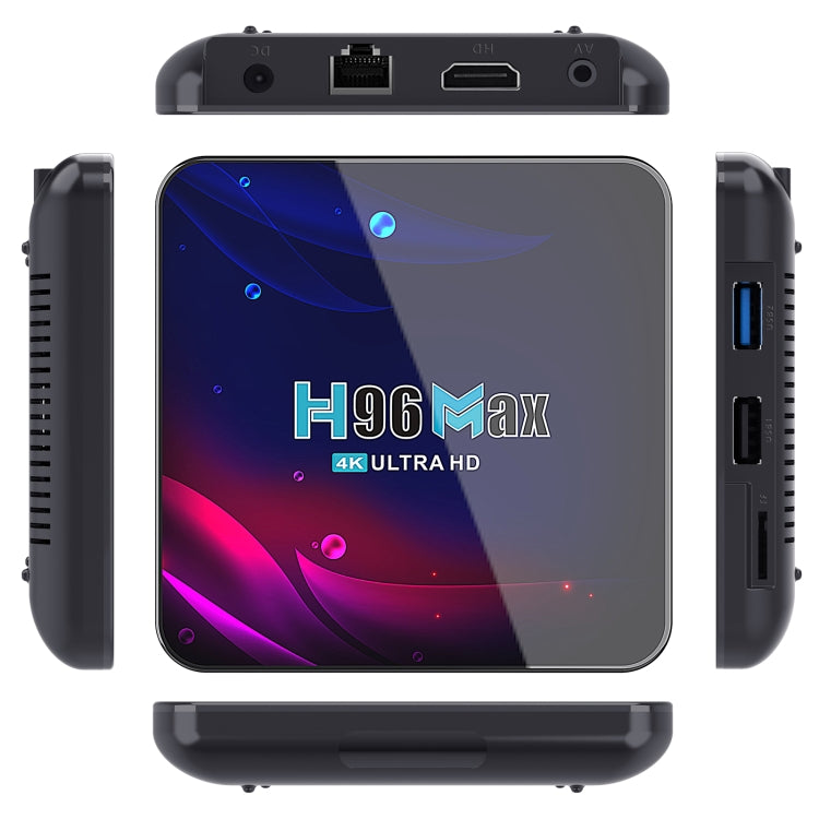 H96 Max V11 4K Smart TV BOX Android 11.0 Media Player with Remote Control, RK3318 Quad-Core 64bit Cortex-A53, RAM: 4GB, ROM: 32GB, Support Dual Band WiFi, Bluetooth, Ethernet, EU Plug - RK3318 by PMC TechLife | Online Shopping South Africa | PMC TechLife | Buy Now Pay Later Mobicred