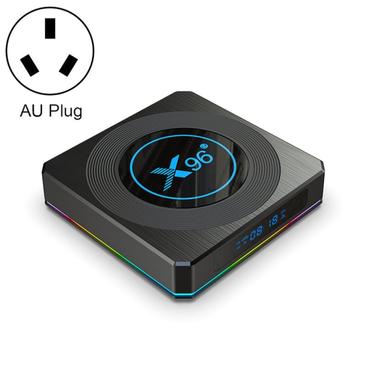 X96 X4 8K Smart TV BOX Android 11.0 Media Player with Remote Control, Amlogic S905X4 Quad Core ARM Cortex A55, RAM: 4GB, ROM: 64GB, Support 100M, Dual Band WiFi, Bluetooth, AU Plug - Amlogic S905 by PMC TechLife | Online Shopping South Africa | PMC TechLife | Buy Now Pay Later Mobicred