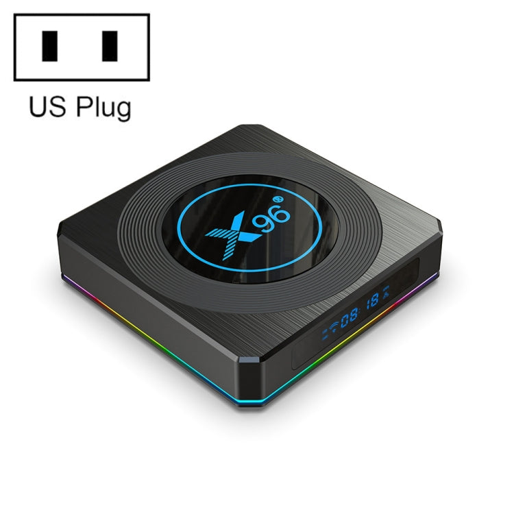 X96 X4 8K Smart TV BOX Android 11.0 Media Player with Remote Control, Amlogic S905X4 Quad Core ARM Cortex A55, RAM: 4GB, ROM: 64GB, Support 100M, Dual Band WiFi, Bluetooth, US Plug - Amlogic S905 by PMC TechLife | Online Shopping South Africa | PMC TechLife | Buy Now Pay Later Mobicred