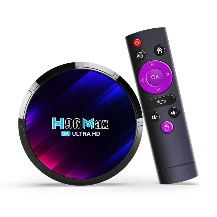 H96 Max 8K Ultra HD Smart TV Box Android 13.0 Media Player with Remote Control, RK3528 Quad-Core, 4GB+32GB(US Plug) - RK3318 by PMC TechLife | Online Shopping South Africa | PMC TechLife | Buy Now Pay Later Mobicred