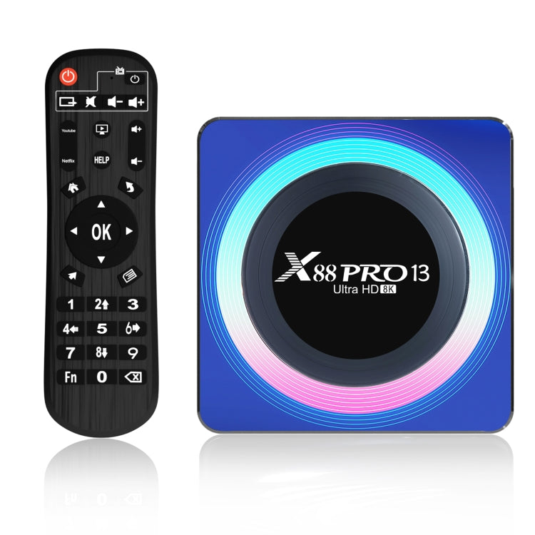 Acrylic X88 Pro 13 8K Ultra HD Android 13.0 Smart TV Box with Remote Control, RK3528 Quad-Core, 2GB+16GB(UK Plug) - Others by PMC TechLife | Online Shopping South Africa | PMC TechLife | Buy Now Pay Later Mobicred