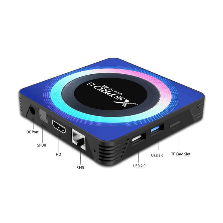 Acrylic X88 Pro 13 8K Ultra HD Android 13.0 Smart TV Box with Remote Control, RK3528 Quad-Core, 4G+32GB(US Plug) - Others by PMC TechLife | Online Shopping South Africa | PMC TechLife | Buy Now Pay Later Mobicred