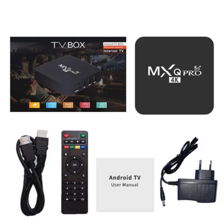 MXQ Pro 4K TV Box Rockchip RK3228A Quad Core CPU Android 7.1, 1GB+8GB wtih Remote Control, UK Plug - RK3228A by PMC TechLife | Online Shopping South Africa | PMC TechLife | Buy Now Pay Later Mobicred