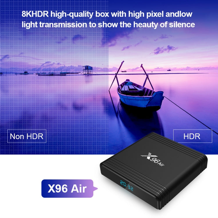 X96 Air 8K Smart TV BOX Android 9.0 Media Player with Remote Control, Quad-core Amlogic S905X3, RAM: 4GB, ROM: 64GB, Dual Band WiFi, Bluetooth, UK Plug - Amlogic S905 by PMC TechLife | Online Shopping South Africa | PMC TechLife | Buy Now Pay Later Mobicred