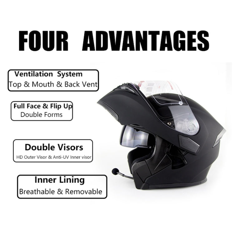 Soman 955 Skyeye Motorcycle Full / Open Face Bluetooth Helmet Headset Full Face, Supports Answer / Hang Up Calls(Matte Black) - free shipping - PMC TechLife - Order now!