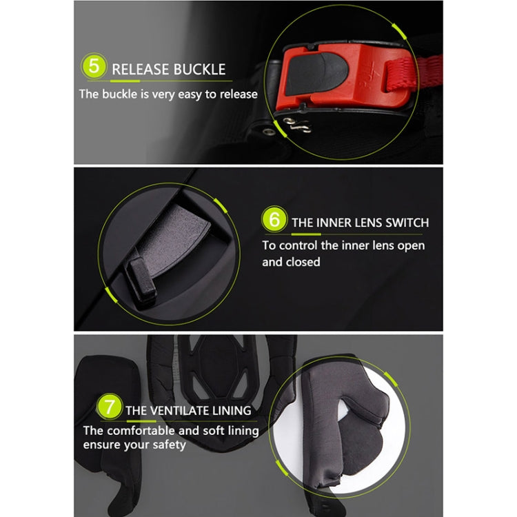 Soman 955 Skyeye Motorcycle Full / Open Face Bluetooth Helmet Headset Full Face, Supports Answer / Hang Up Calls(Black Blue) - free shipping - PMC TechLife - Order now!