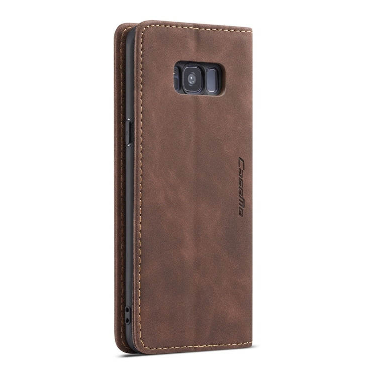 CaseMe-013 Multifunctional Retro Frosted Horizontal Flip Leather Case with Card Slot & Holder & Wallet for Galaxy S8 Plus(Coffee) - Galaxy Phone Cases by CaseMe | Online Shopping South Africa | PMC Jewellery | Buy Now Pay Later Mobicred