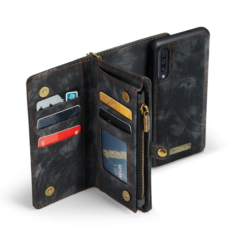 CaseMe-008 For Samaung Galaxy A30S／A50S／A50 Detachable Multifunctional Flip Leather Case (Black) - Galaxy Phone Cases by CaseMe | Online Shopping South Africa | PMC Jewellery | Buy Now Pay Later Mobicred