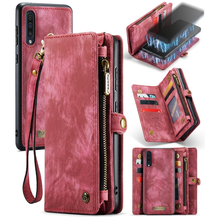 For Samsung Galaxy A70 CaseMe-008 Detachable Multifunctional Flip Leather Phone Case(Red) - free shipping - PMC Jewellery - Order now!