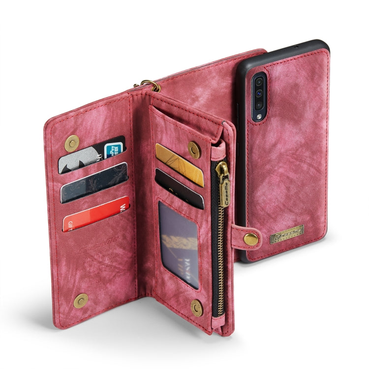 For Samsung Galaxy A70 CaseMe-008 Detachable Multifunctional Flip Leather Phone Case(Red) - free shipping - PMC Jewellery - Order now!
