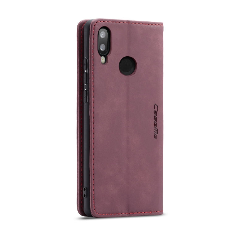 CaseMe-013 Multifunctional Horizontal Flip Leather Case with Card Slot & Holder for Huawei P20 Lite(Wine Red) - Huawei Cases by CaseMe | Online Shopping South Africa | PMC Jewellery | Buy Now Pay Later Mobicred